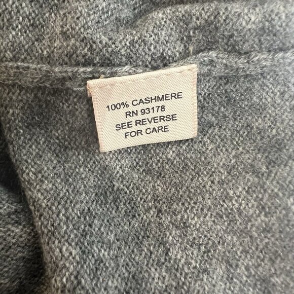 Philosophy Cashmere Snowflake Sweater Crew Neck Pullover Sz S Gray Cozy Classic - Picture 8 of 11